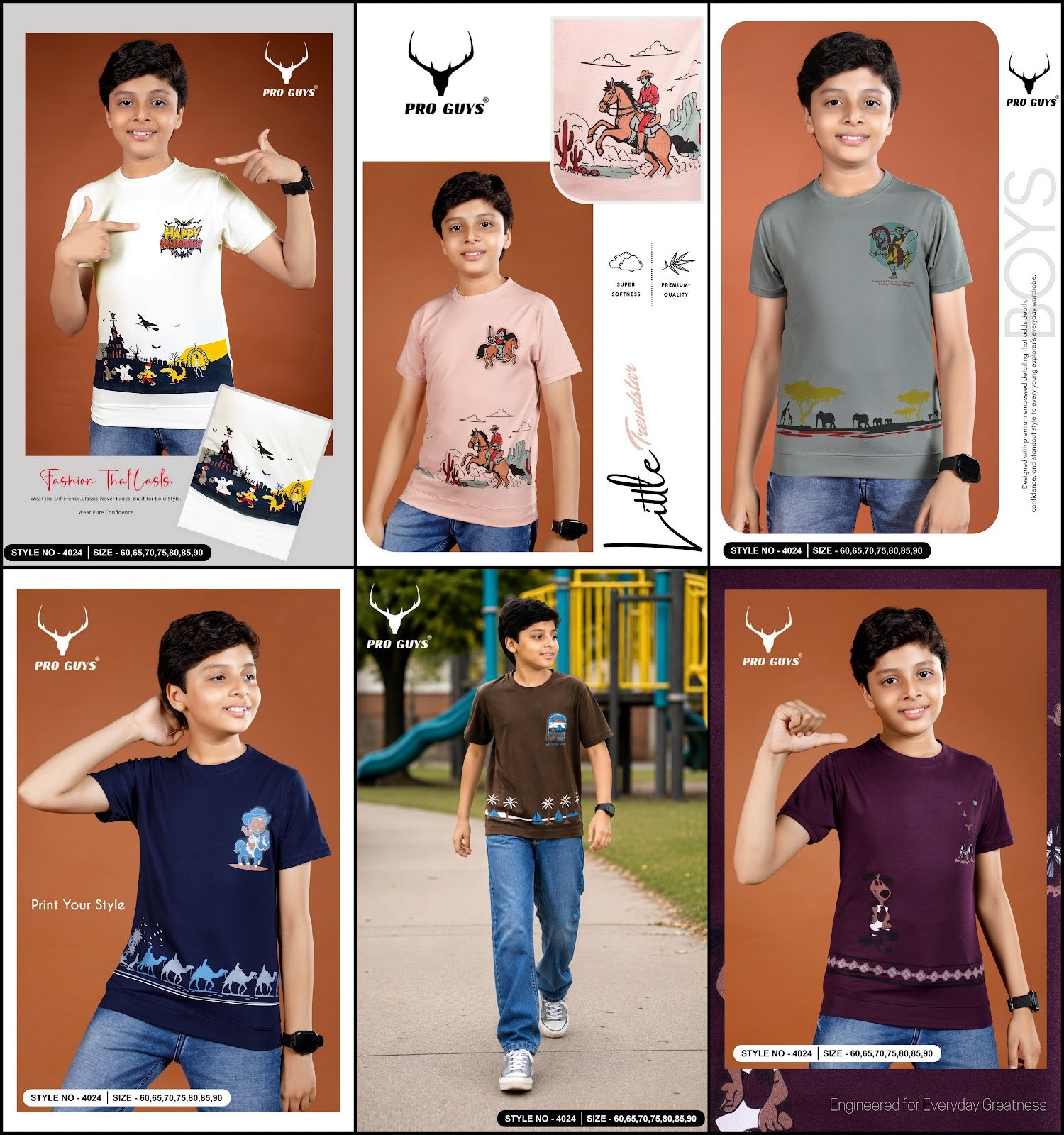 Style No 4024 Pro Guys Tencil Lycra Boys Tshirt Exporter Gujarat