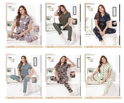 Style No 745 Lichi Hosiery Collar Night Suits Manufacturer Gujarat