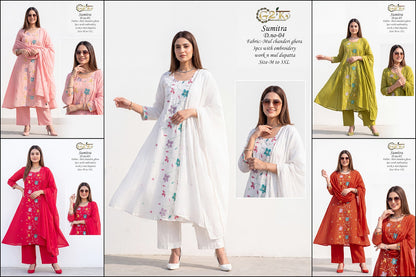 Sumitra G2K Chanderi Readymade Anarkali Suits Exporter Ahmedabad