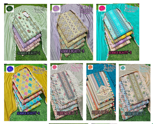 Summer Beauty Kulnidhi Cambric Cotton Salwar Suits Manufacturer India