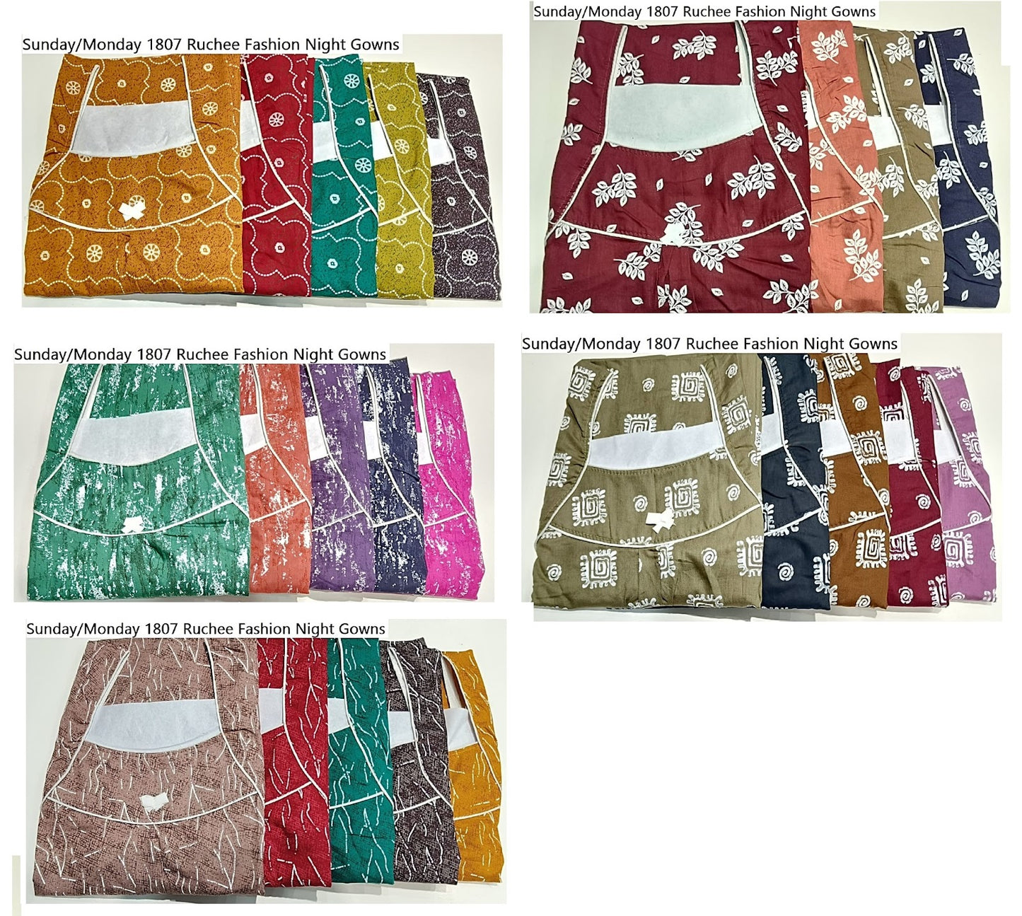 Sunday/Monday 1807 Ruchee Fashion Night Gowns Exporter Ahmedabad