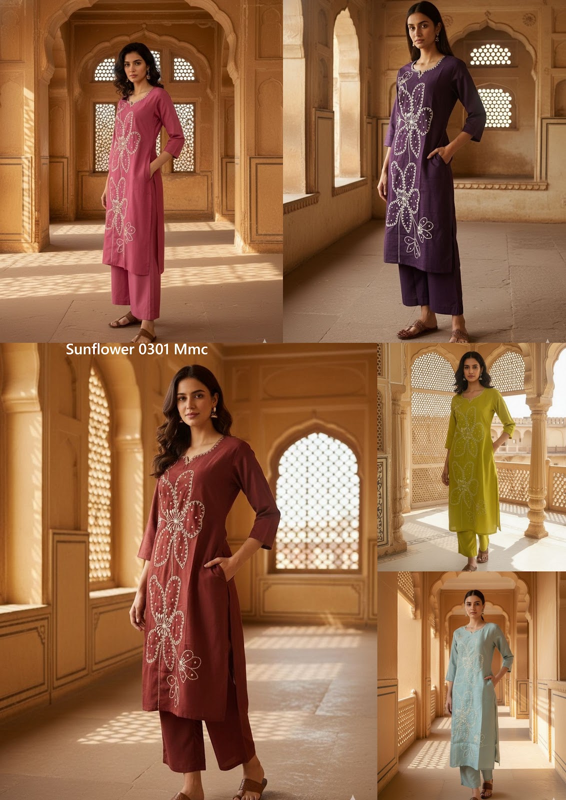 Sunflower 0301 Mmc Vatican Co Ord Set Wholesale Rate