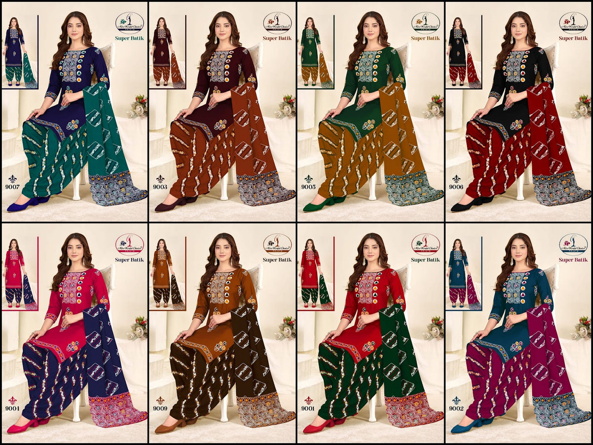 Super Batik Vol 9 Miss World Choice Cotton Dress Material Exporter India