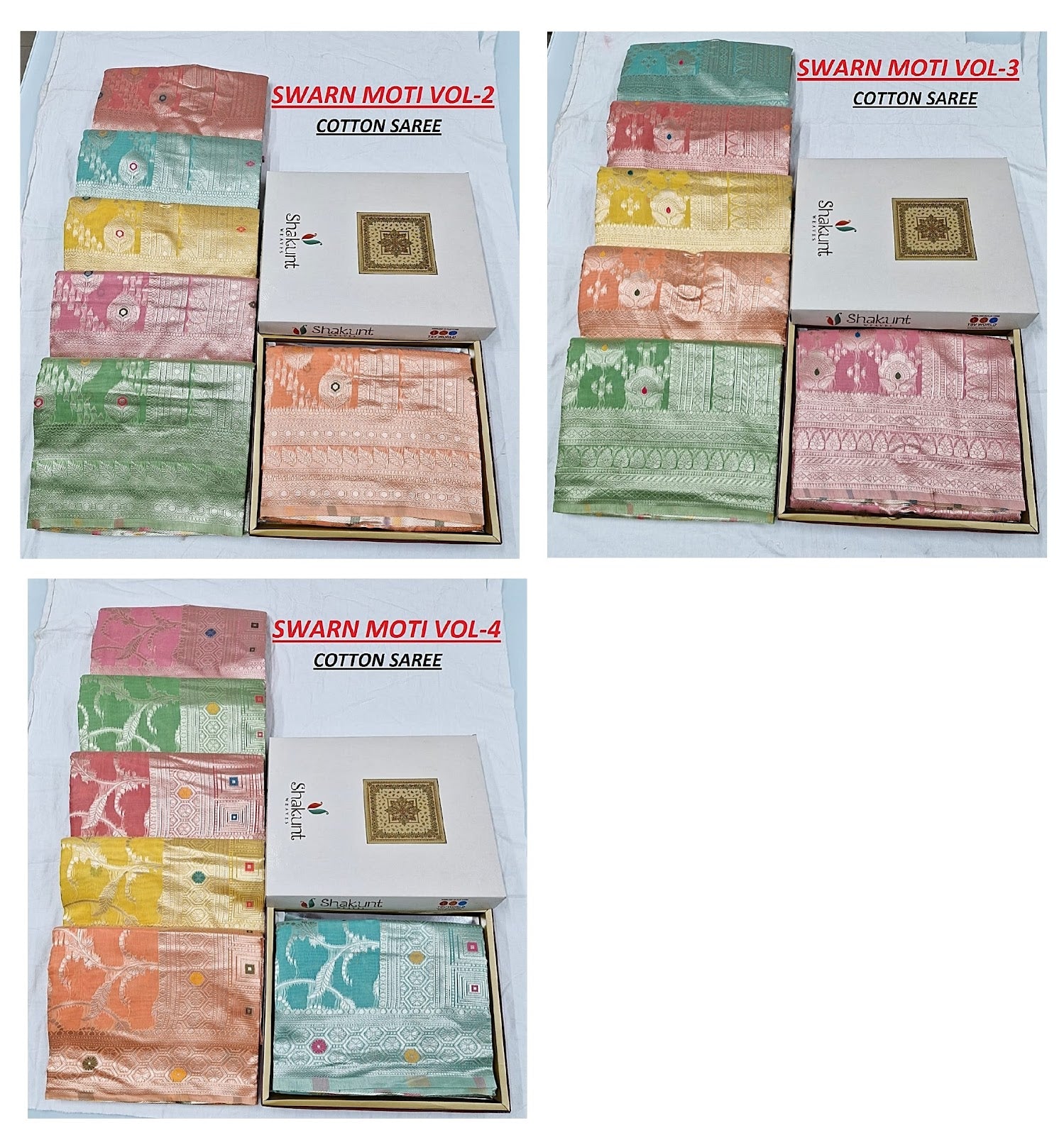 Swarn Moti Shakunt Cotton Sarees Wholesale Price