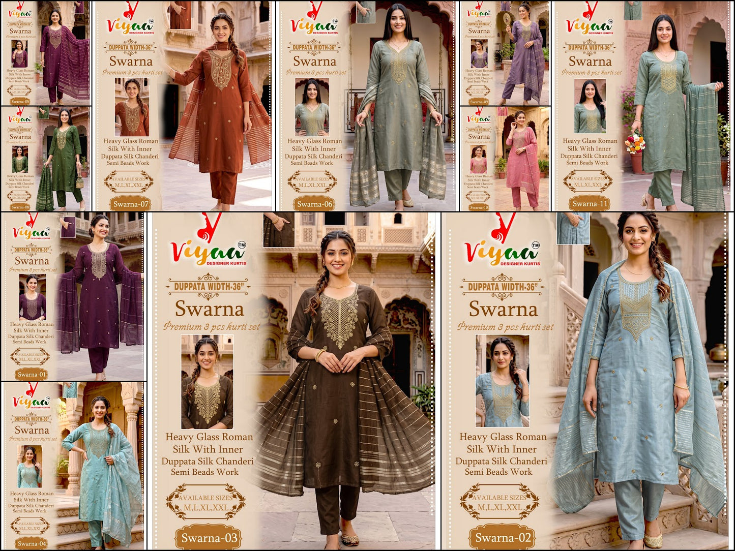 Swarna Viyaa Roman Readymade Pant Style Suits Manufacturer India