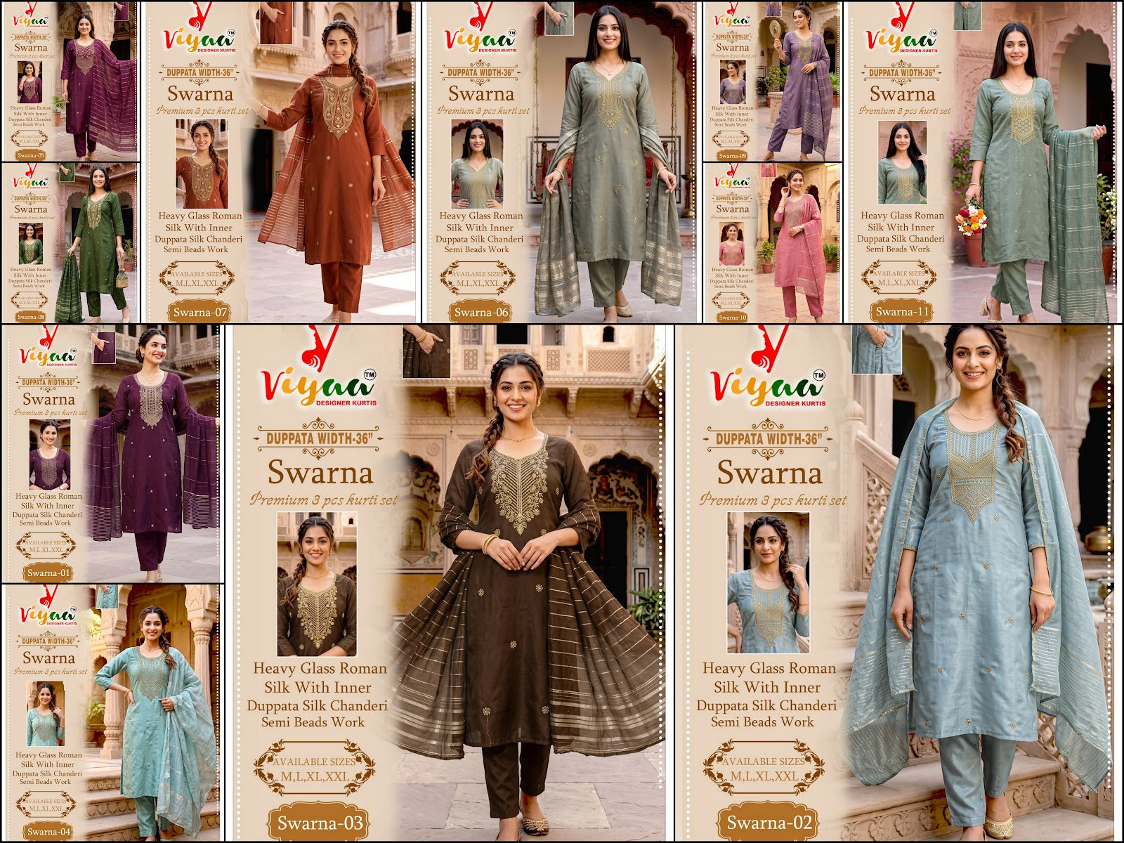 Swarna Viyaa Roman Readymade Pant Style Suits Manufacturer India