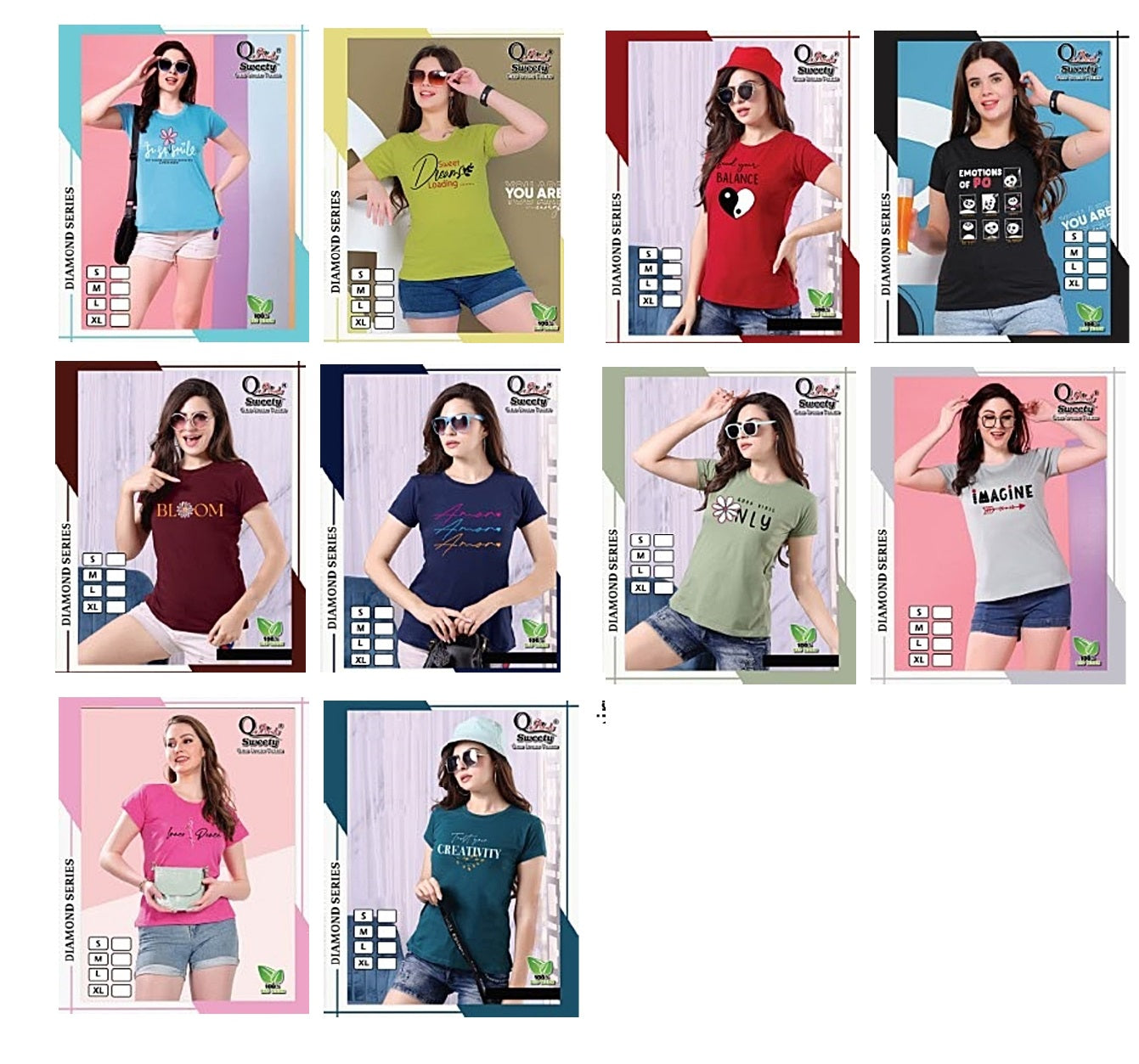 Sweety Q Bird Cotton Biowashed Women Tshirt Supplier Ahmedabad
