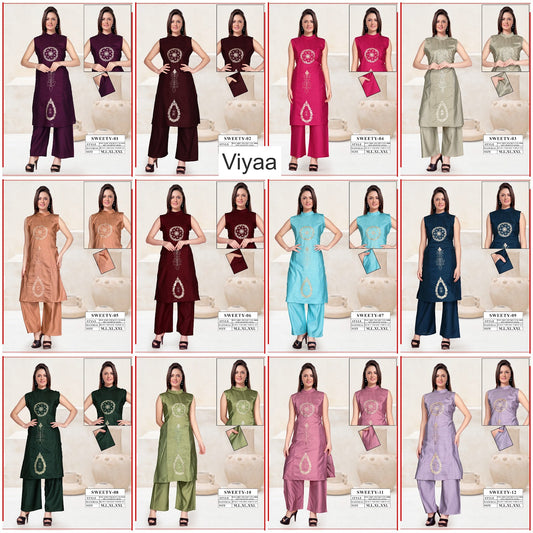 Sweety Viyaa Vertican Kurti Plazzo Set Exporter