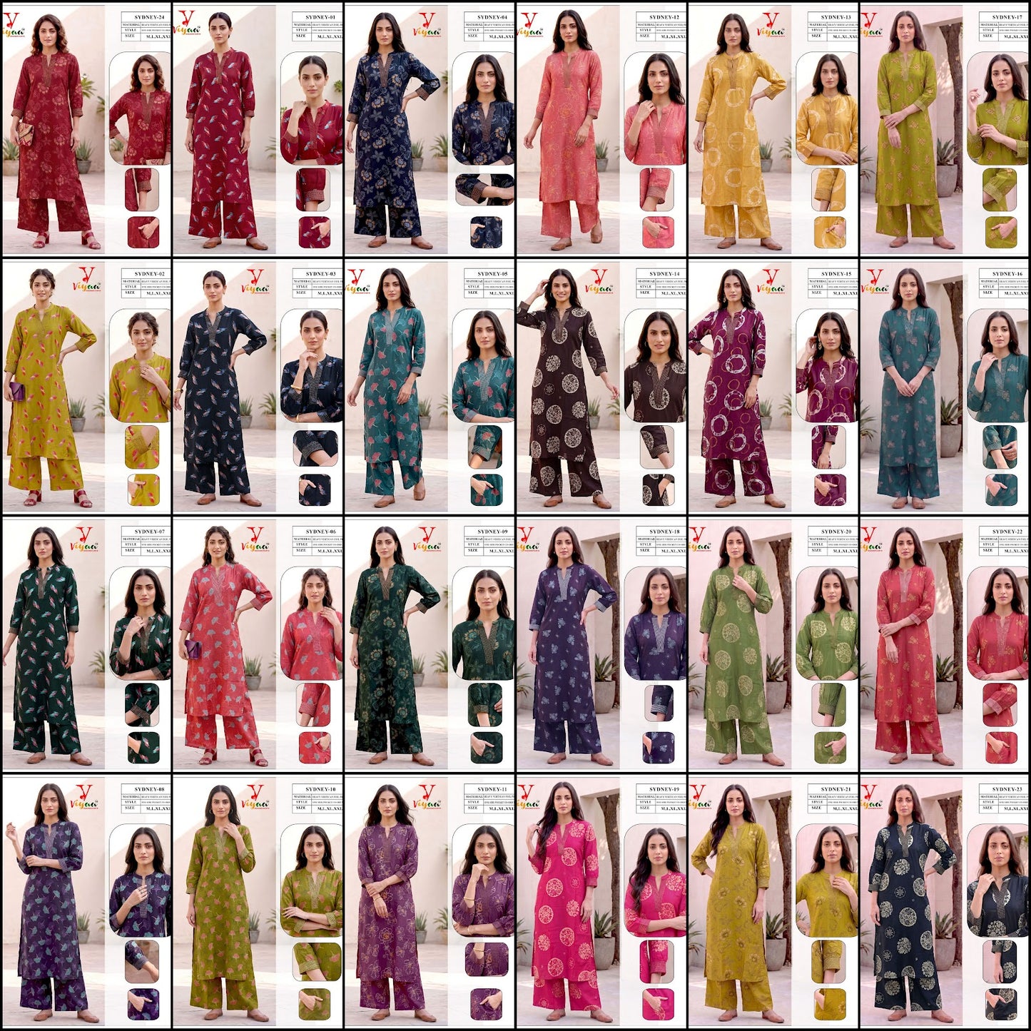 Sydney Viyaa Vertican Co Ord Set Exporter India