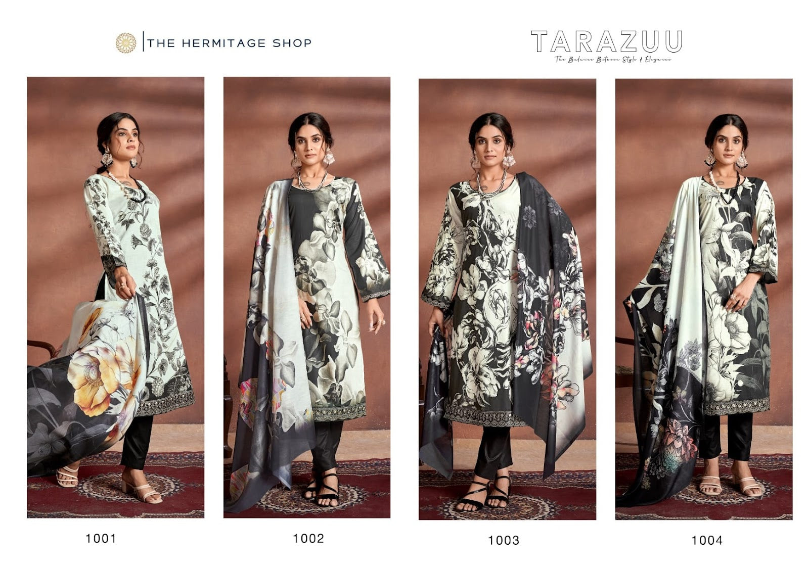 Tarazuu The Hermitage Shop Lawn Cotton Pant Style Suits Wholesale Price