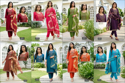 Tasvi Vol 1 Ramdev Creation Roman Readymade Pant Style Suits Manufacturer India