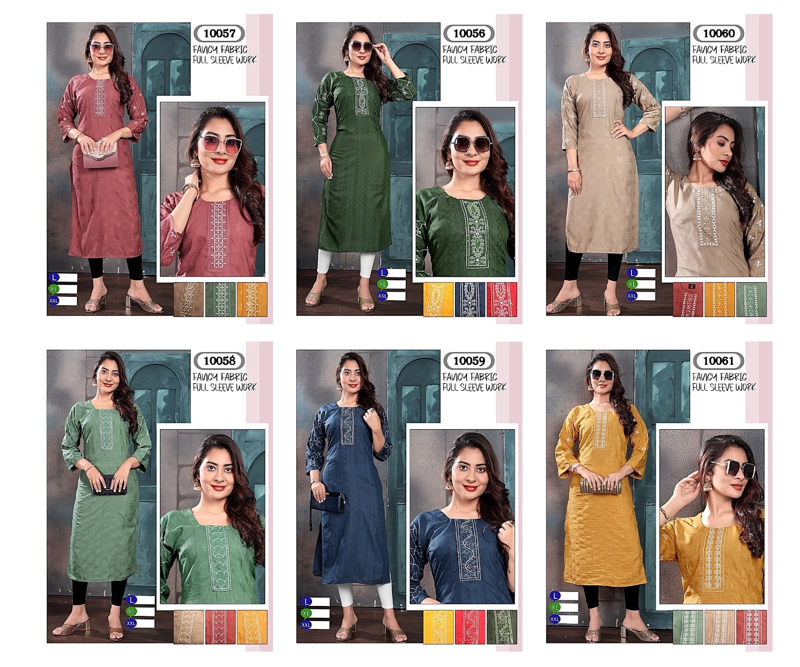 Tie Work 1308 Mmc Fancy Knee Length Kurtis Exporter India