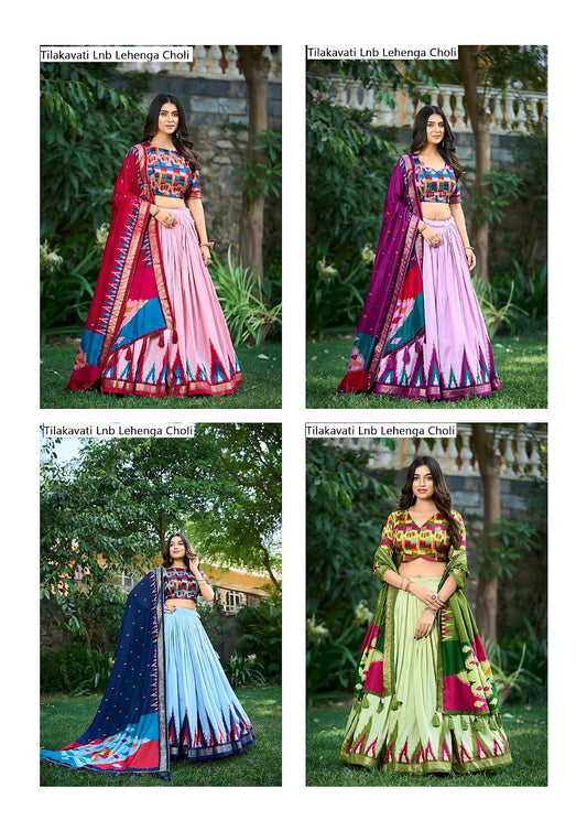 Tilakavati Lnb Tussar Silk Lehenga Choli Wholesaler India