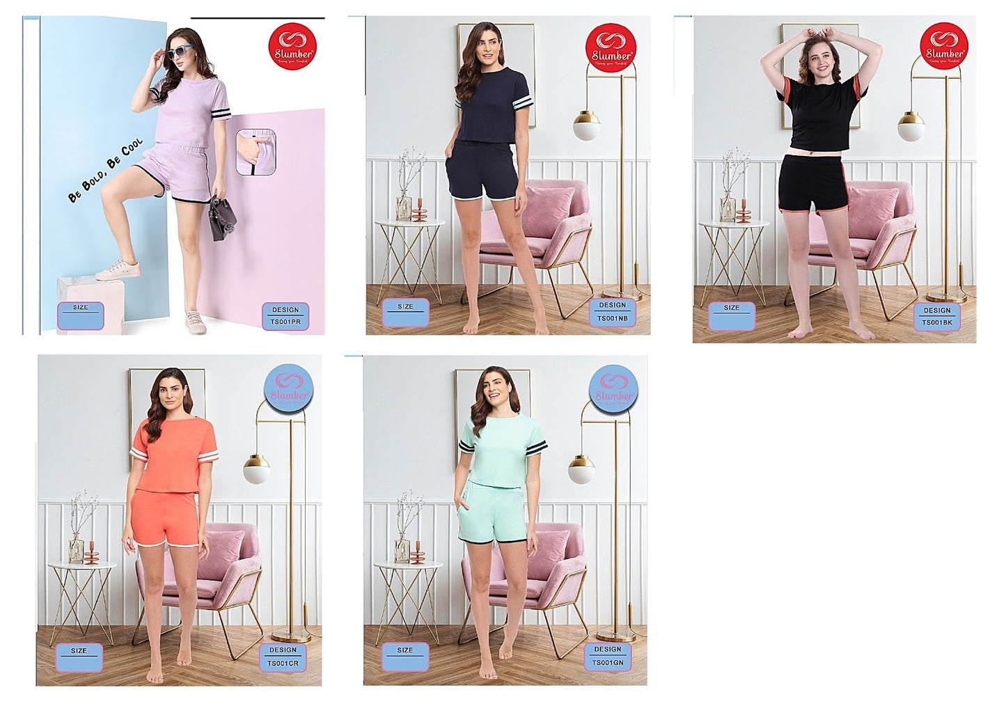 Ts001 Slumber Sincker Shorts Night Suits