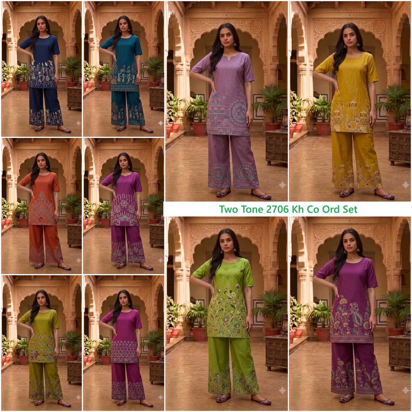 Two Tone 2706 Kh Co Ord Set Manufacturer