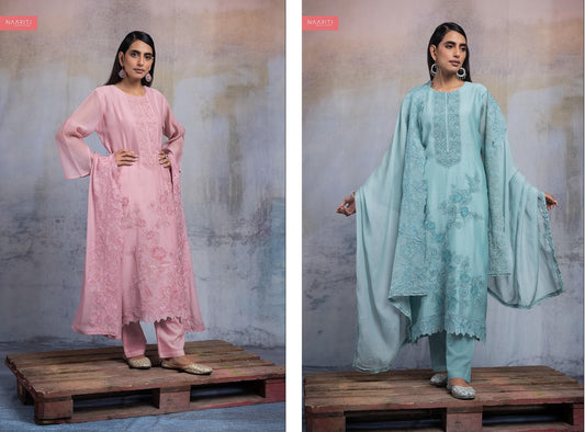 Uveen Naariti Chanderi Pant Style Suits Wholesale Price