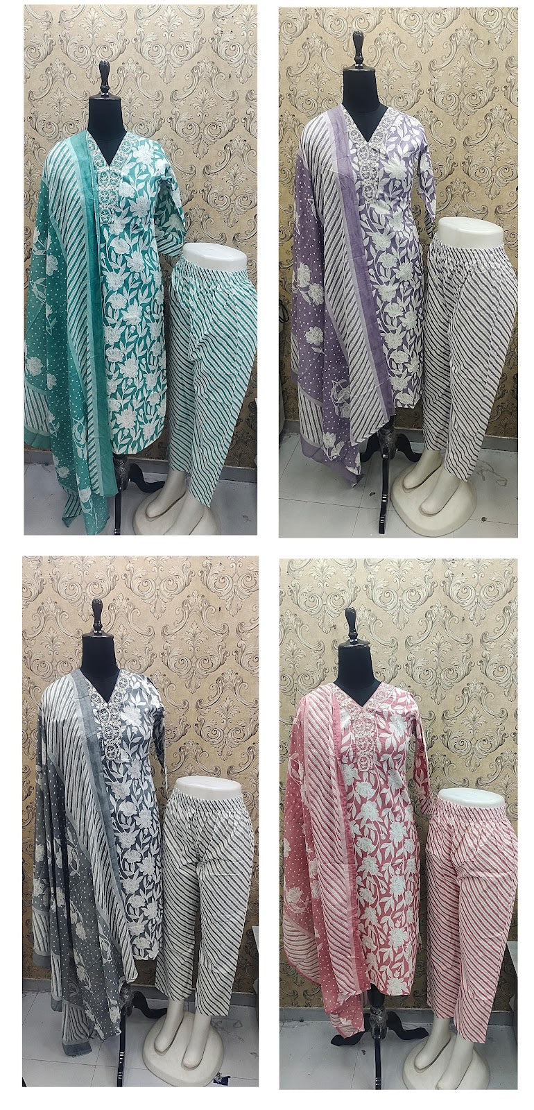 V-Neck Kaso Cotton Cambric Readymade Pant Style Suits Manufacturer India