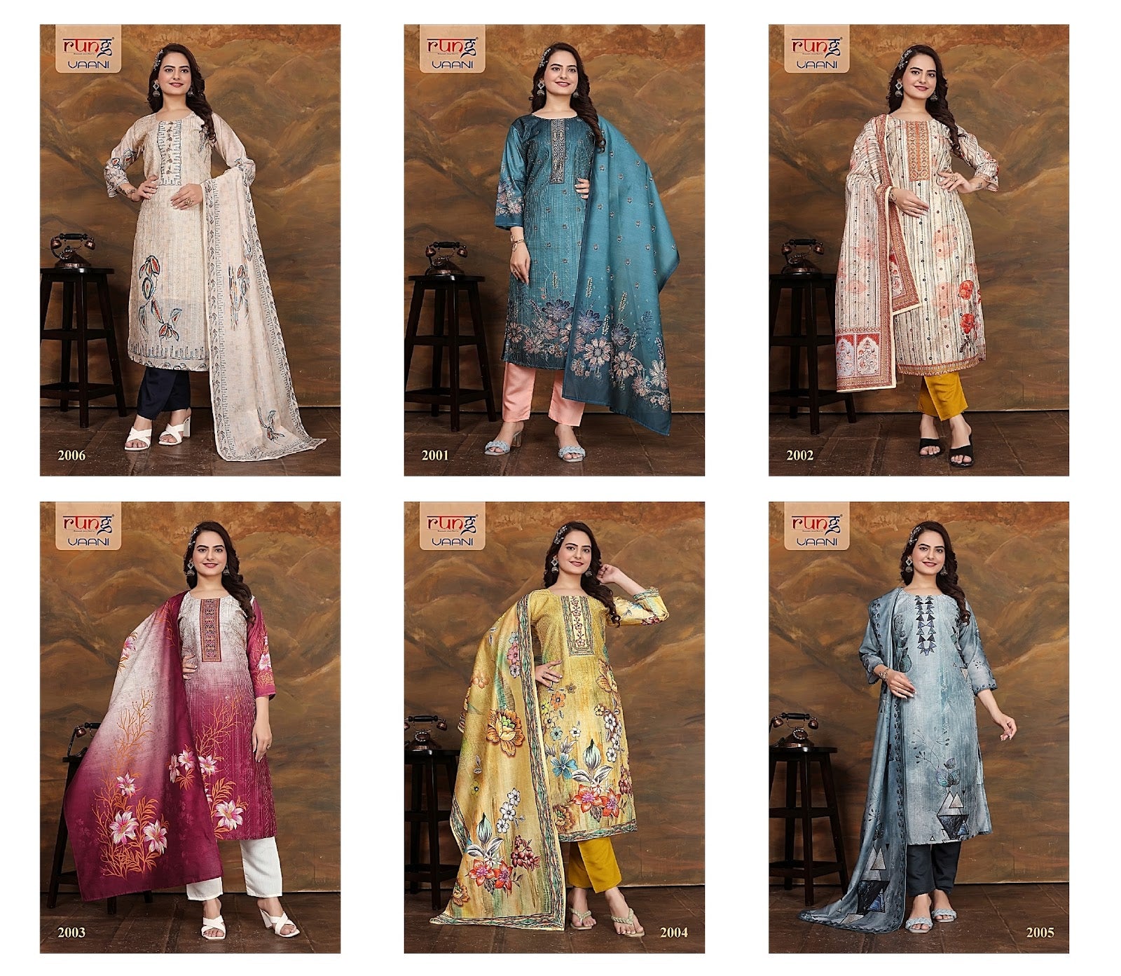 Vaani Rung Silk Readymade Pant Style Suits