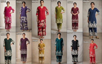 Vacations Manjho Rayon Co Ord Set Manufacturer