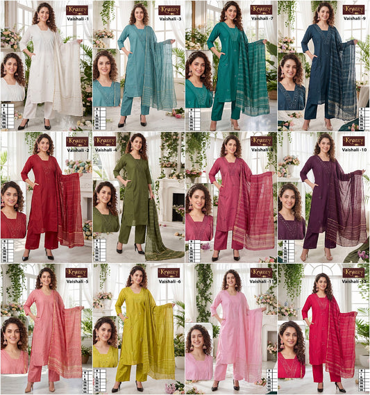 Vaishali Krazzy Kanha Vetican Readymade Pant Style Suits Supplier
