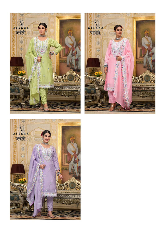 Vasanti Afsana Viscose Organza Readymade Pant Style Suits Manufacturer