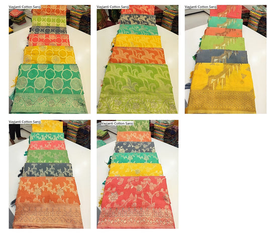 Vayjanti Cotton Saroj Sarees Wholesaler
