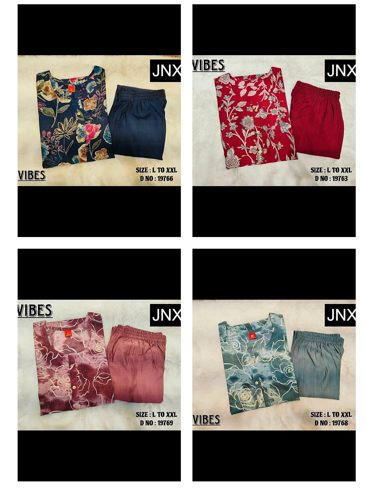 Vibes Jnx Vatican Kurti Pant Set Wholesaler Gujarat