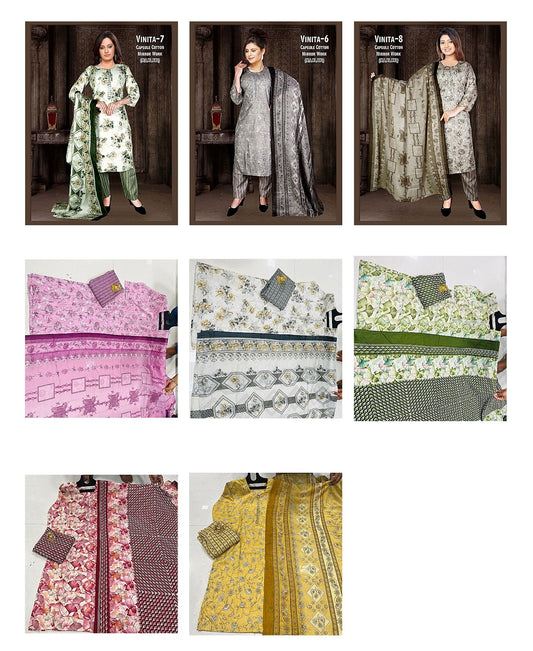 Vinita Ayg Capsule Cotton Readymade Pant Style Suits Exporter Gujarat