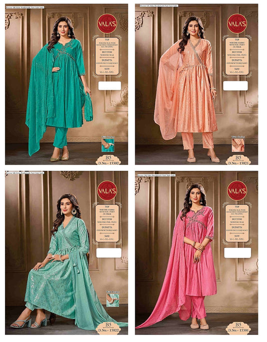 Viscose Silk Valas Readymade Pant Style Suits Wholesaler India