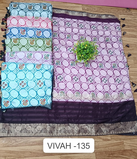 Vivah-135 Kalpveli Dola Silk Sarees