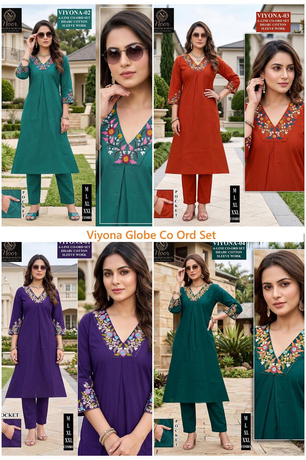 Viyona Globe Dhabu Cotton Co Ord Set Wholesale Price