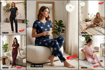 Vol 0002 B Swastik Sinker Pyjama Night Suits Manufacturer Ahmedabad