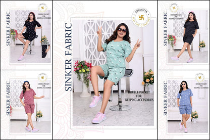 Vol 0004 D Swastik Sinker Shorts Night Suits Supplier Ahmedabad
