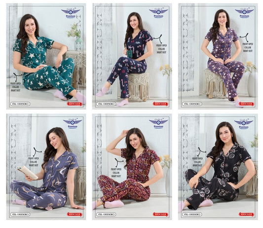 Vol 10029 Bc Grab It Sinker Collar Night Suits Exporter Ahmedabad