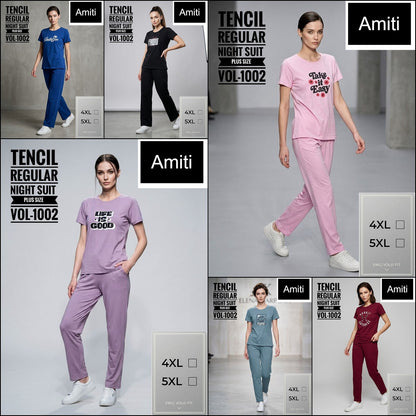 Vol 1002 Amiti Tencil Pyjama Night Suits Exporter India