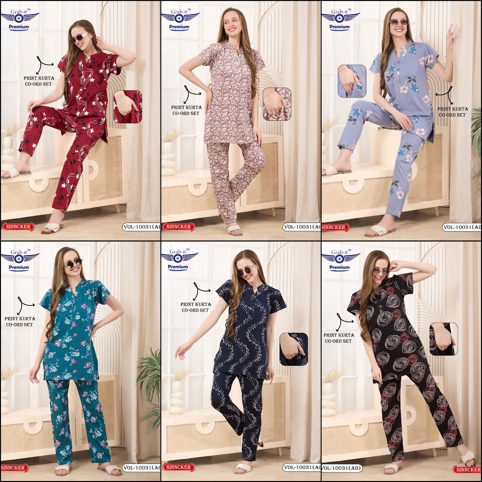 Vol 10031 Ad Grab It Sinker Kurta Night Suits Supplier India