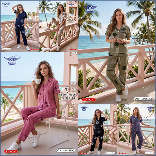 Vol 10038 A Grab It Rayon Co Ord Set Wholesale Rate