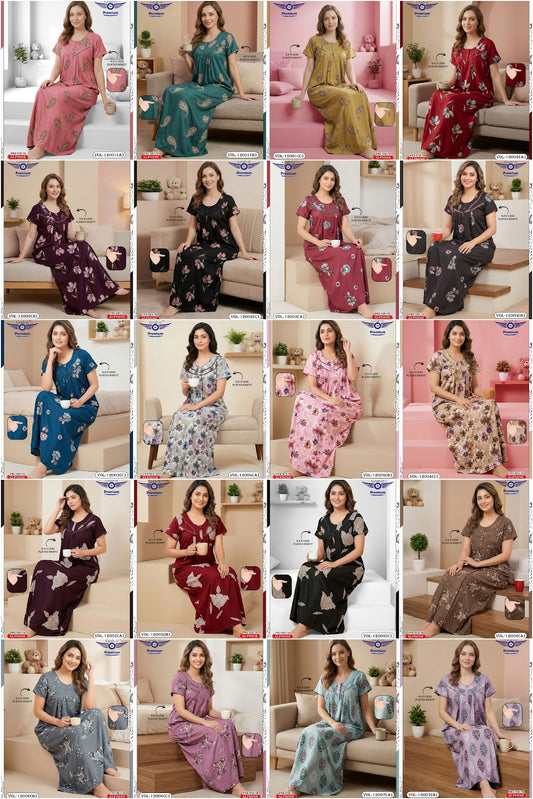 Vol 12001-12007 Grab It Alpine Night Gowns Wholesale