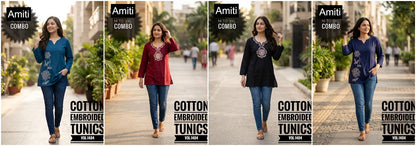 Vol 1404 Amiti Cotton Rayon Short Kurtis Wholesaler Ahmedabad