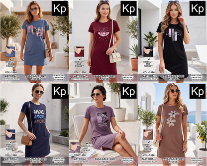 Vol 1596 Kp Biowash Women Long Tshirt Supplier