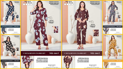 Vol 166 Jyc Rayon 22Kg Co Ord Set Wholesaler India