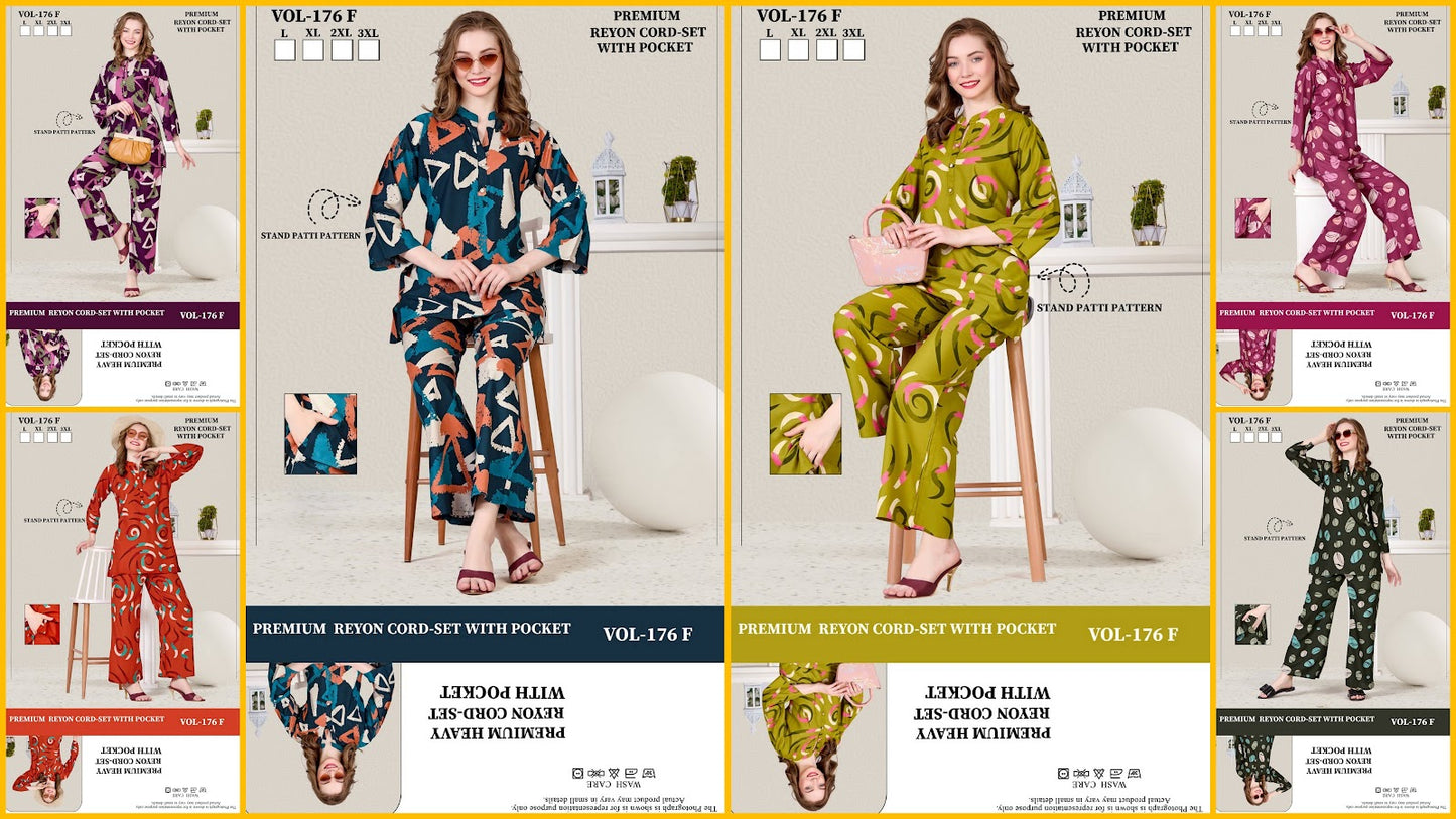 Vol 176 Jyc Rayon 22Kg Co Ord Set Wholesale Price