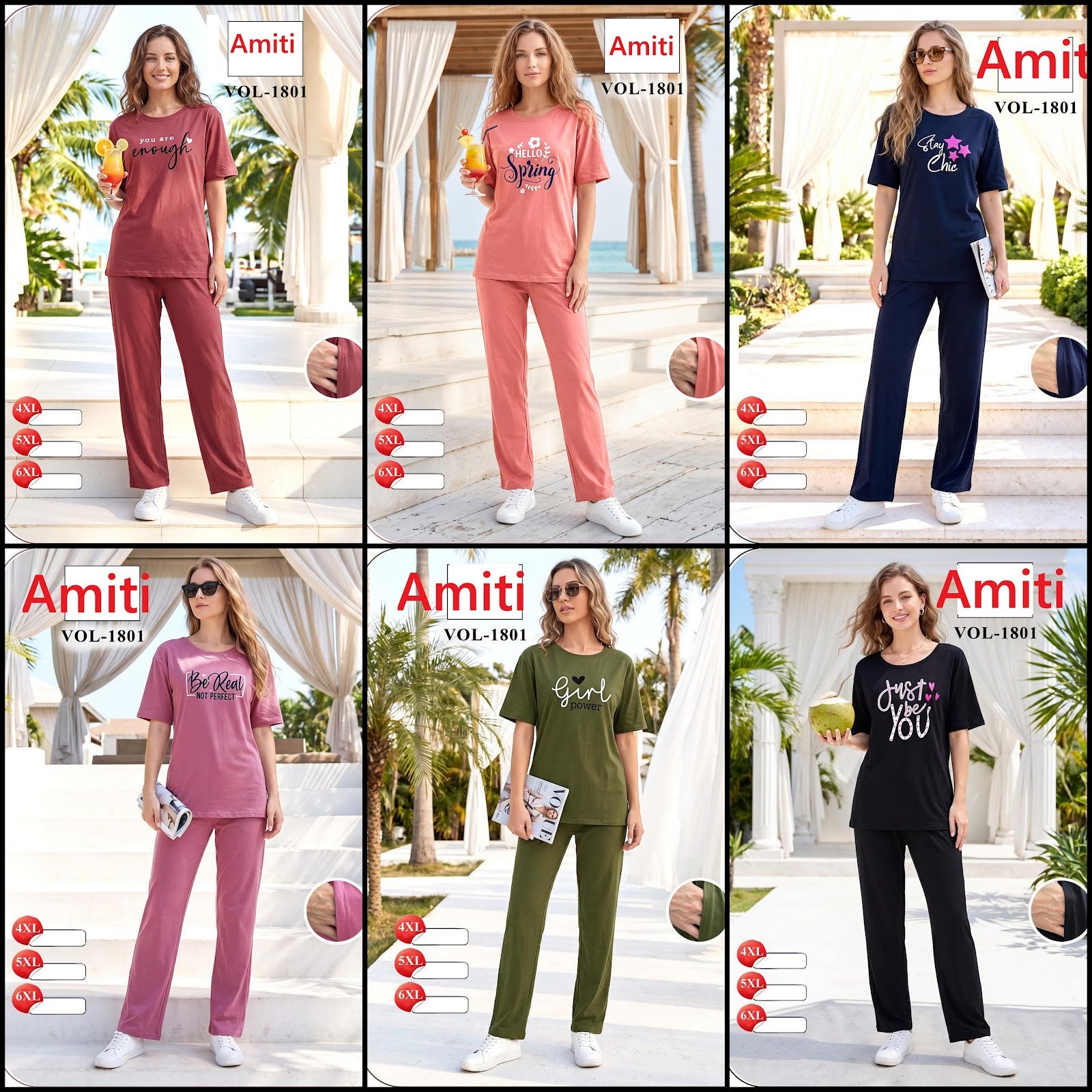 Vol 1801 Amiti Hosiery Pyjama Night Suits Supplier India