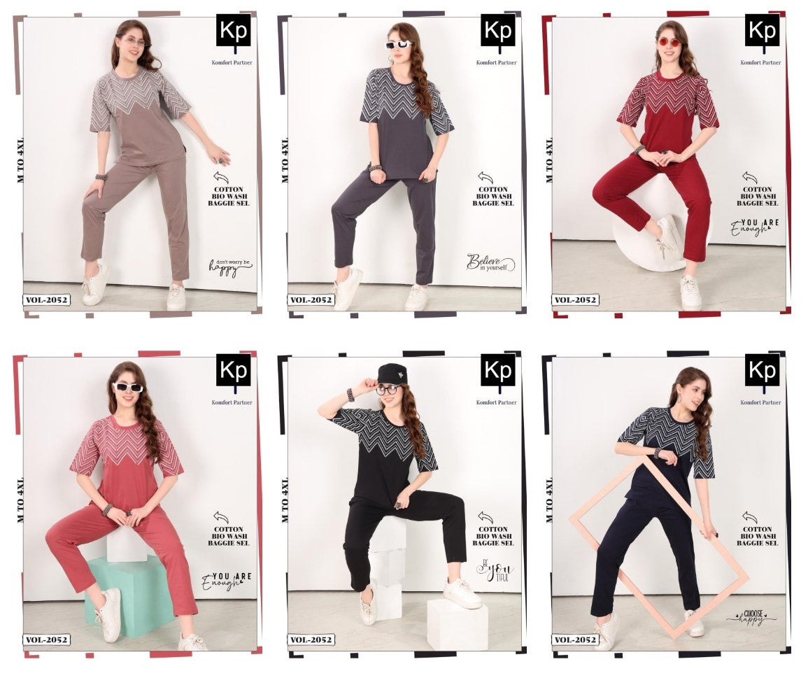 Vol 2052 Kp Cotton Pyjama Night Suits Wholesale Price