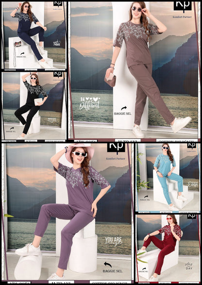 Vol 2054 Kp Cotton Biowashed Pyjama Night Suits Manufacturer India