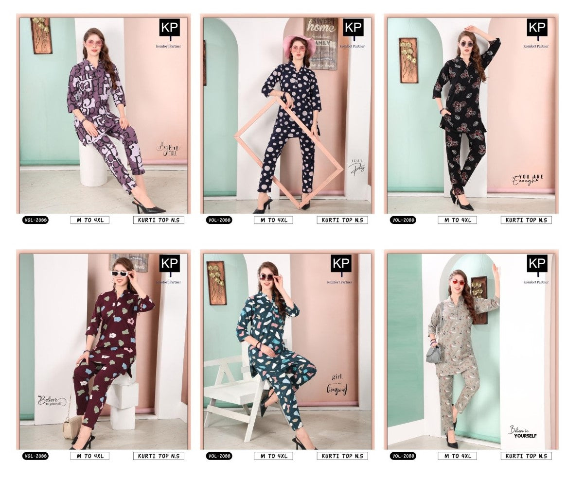 Vol 2055 Kp Hosiery Kurta Night Suits Exporter Gujarat