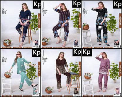 Vol 2056 Kp Rayon 22Kg Co Ord Set Wholesale Price
