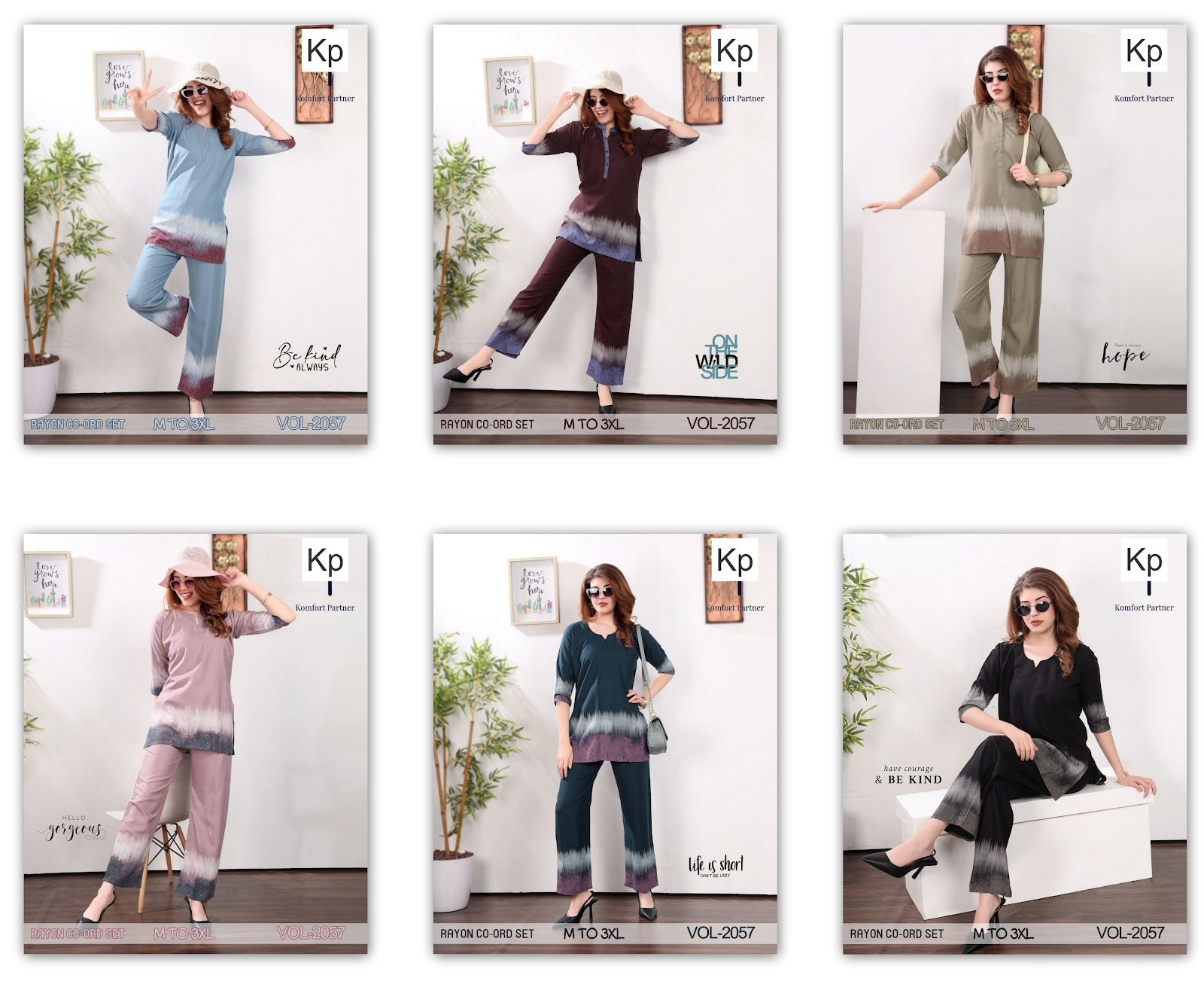 Vol 2057 Kp Rayon Co Ord Set Wholesale Rate