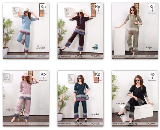 Vol 2057 Kp Rayon Co Ord Set Wholesale Rate