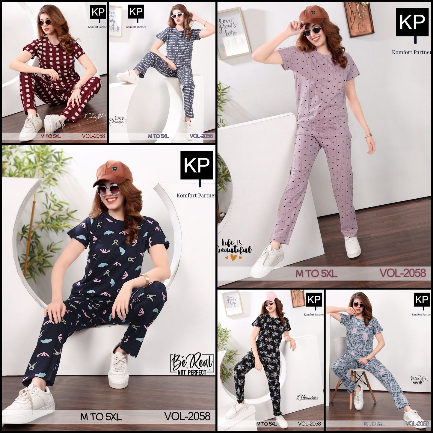 Vol 2058 Kp Cotton Pyjama Night Suits Manufacturer Gujarat